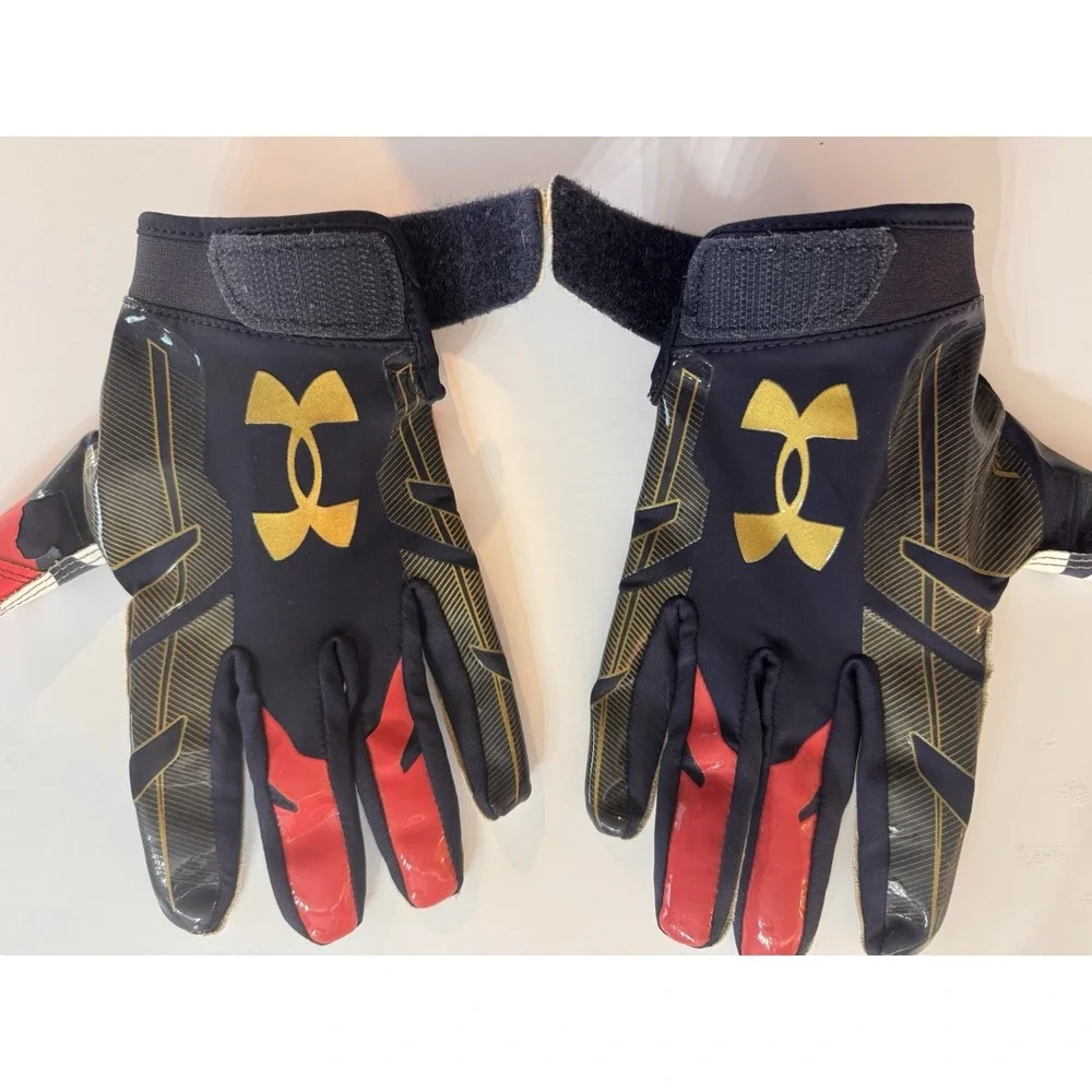 Under Armour Football Gloves USA Adult Medium F7 Stars American Flag Patriotic